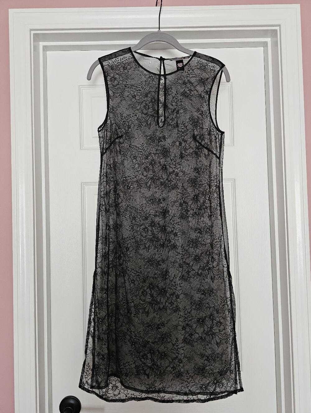 Victoria's Secret Black Lace Sleeveless Shift Dress